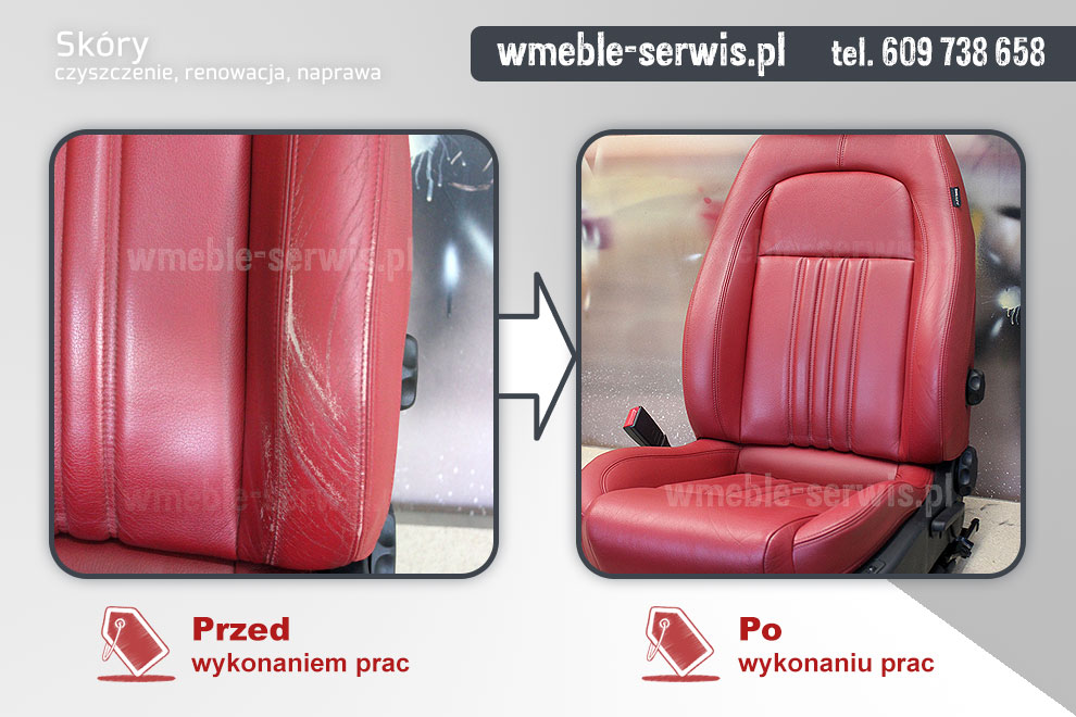 Naprawa fotela ze skóry w AlfaRomeo