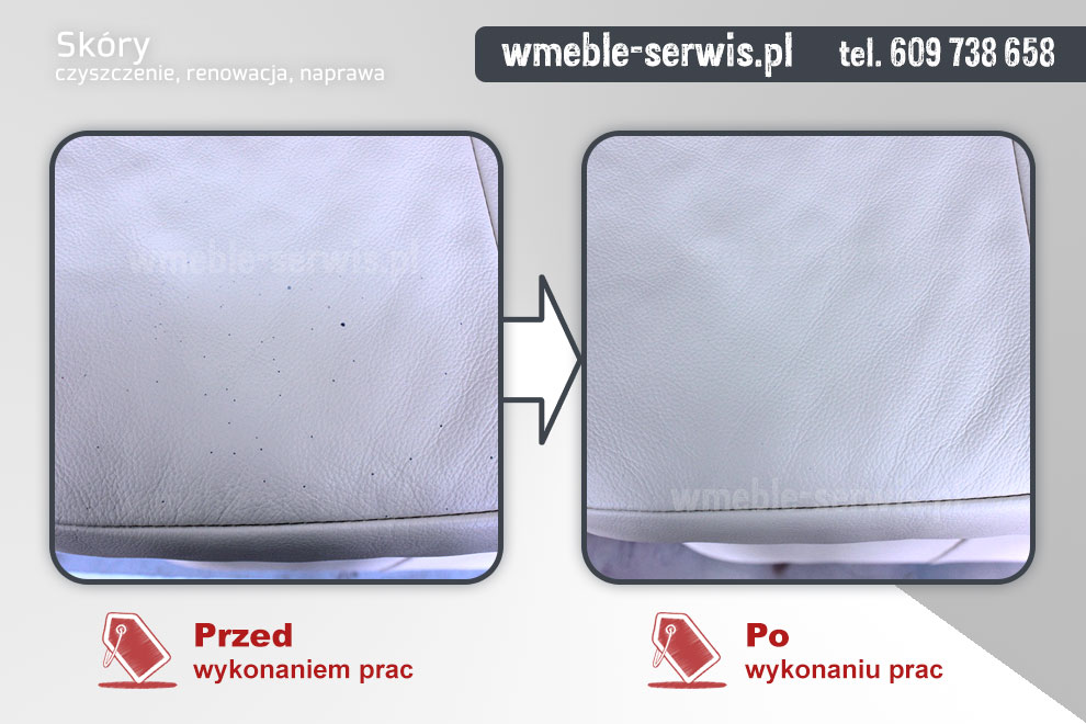 Czyszczenie skóry zabrudzonej atramentem Poznań