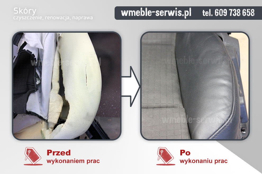 Naprawa fotela ze skóry AUDI