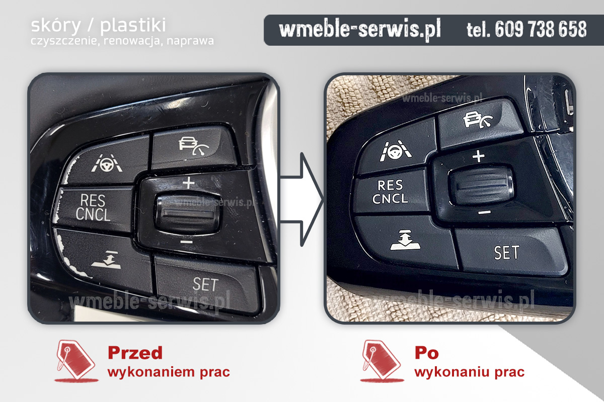 Renowacja przycisków sterowania w kierownicy BMW
