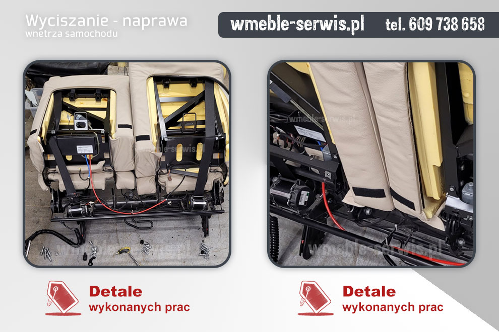 Naprawa, regulacja tylnego fotela z funkcją spania