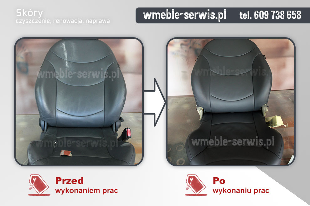 Naprawa oprarcia ze skóry w samochodzie Poznań