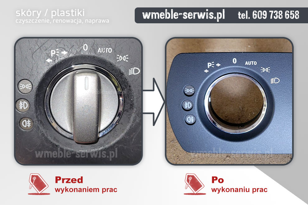 Naprawa plastikowego przełącznika świateł Mercedes SLK 