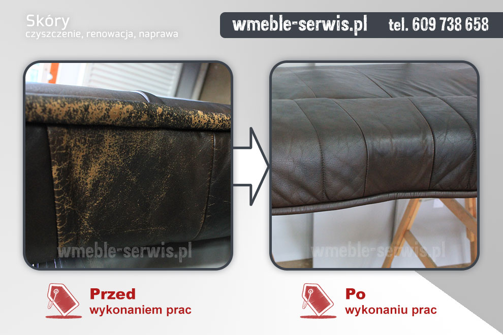 Naprawa przetartej skóry nubuk- anilina