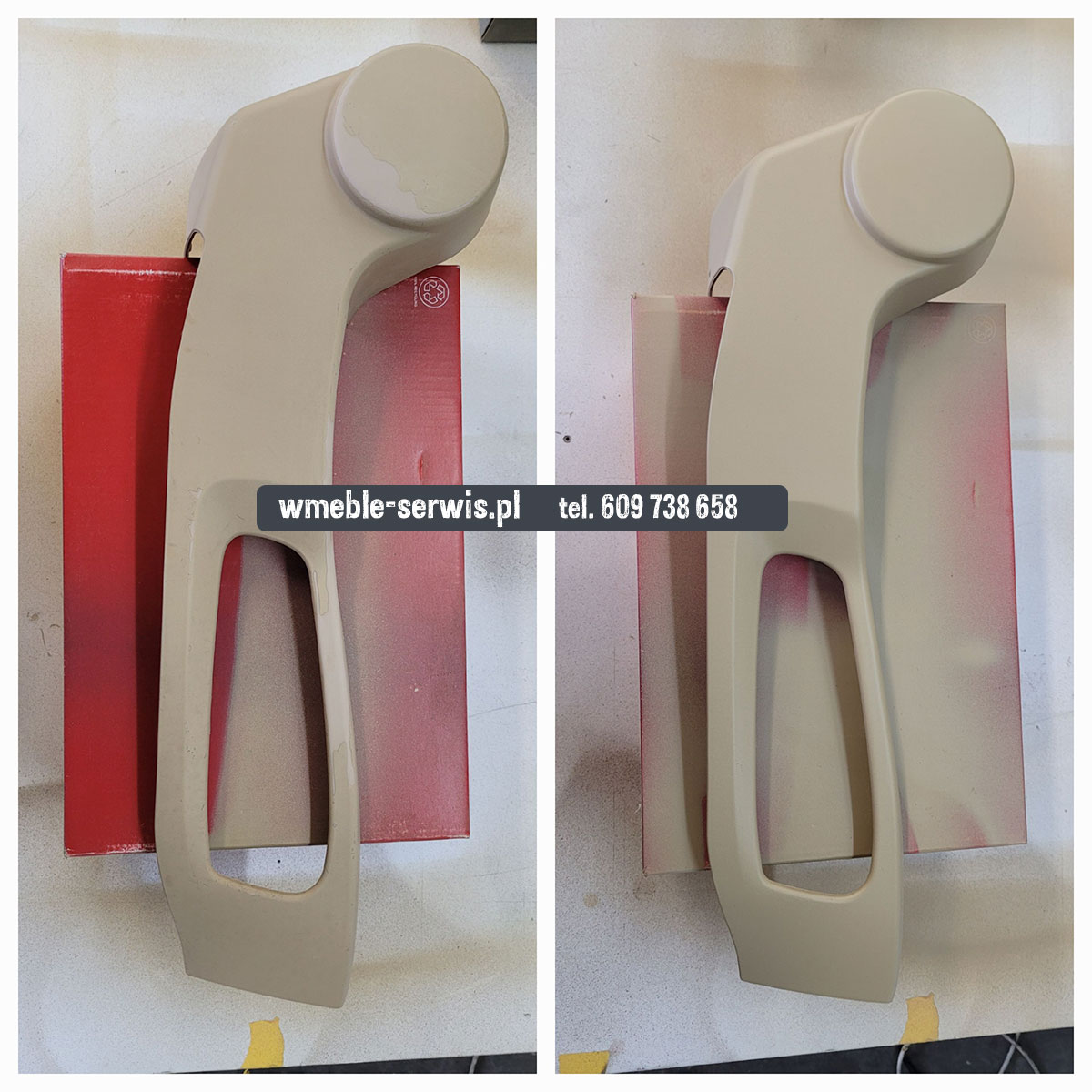 Naprawa, renowacja elementów plastikowych fotela BMW