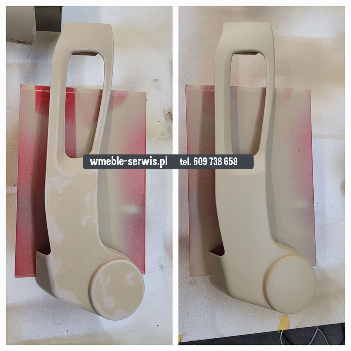 Naprawa, renowacja elementów plastikowych fotela BMW