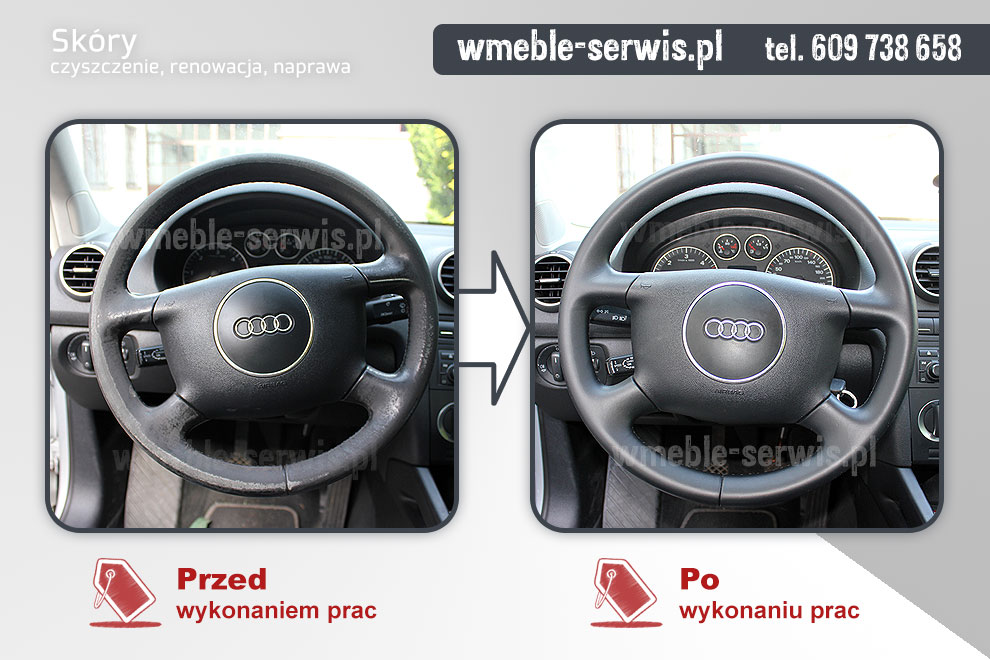 Naprawa skórzanej kierownicy AUDI Poznań