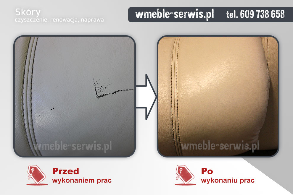 Naprawa uszkodzenia mechanicznego skóry Warszawa