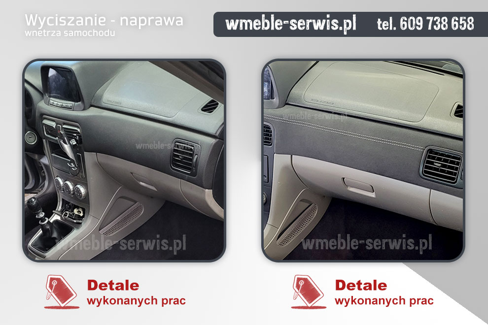 zmiana elementów wewnętrznych samochodu marki Subaru