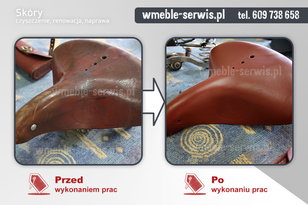 Renowacja siodełka rowerowego ze skóry