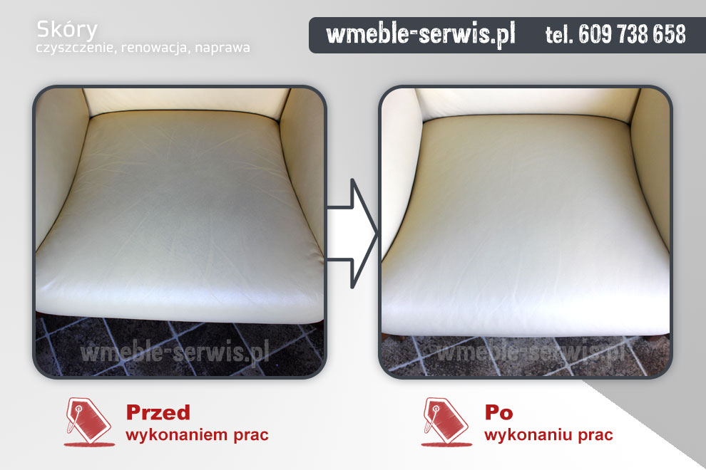 Naprawa skóry zafarbowanej spodniami