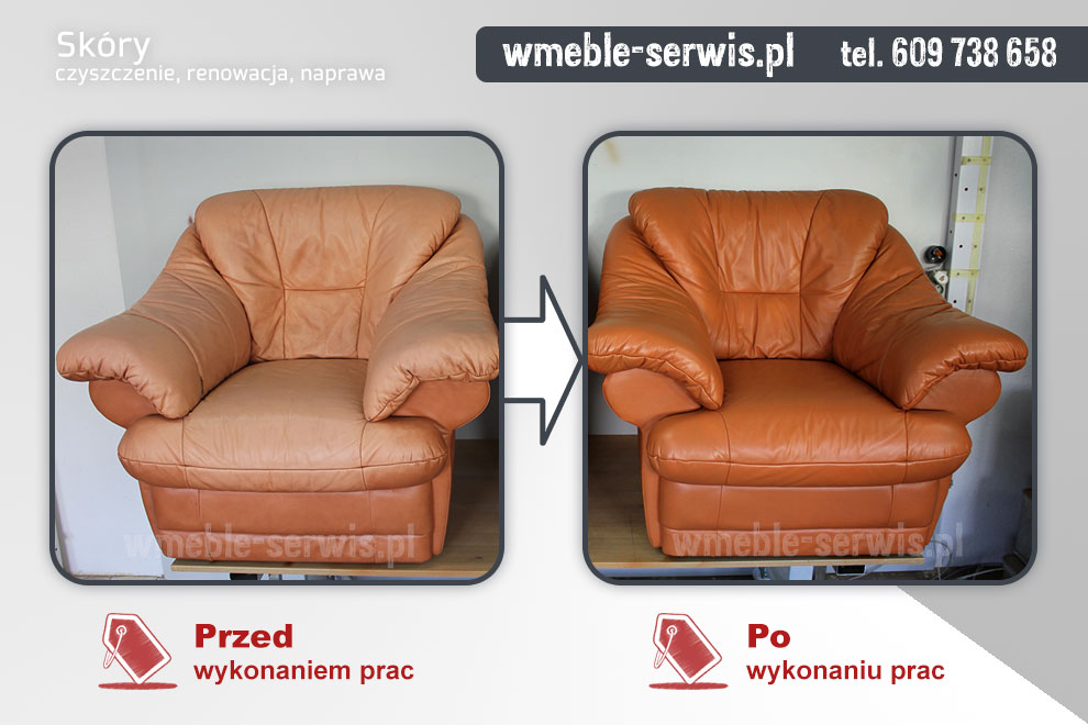 Zmiana koloru skóry fotela