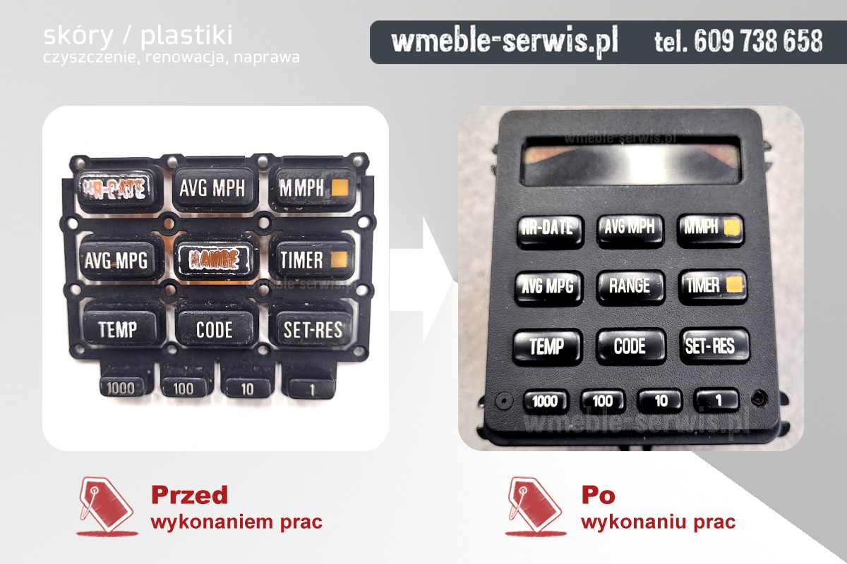 Renowacja panelu przycisków komputera pokładowego  w BMW E24 (seria 6)