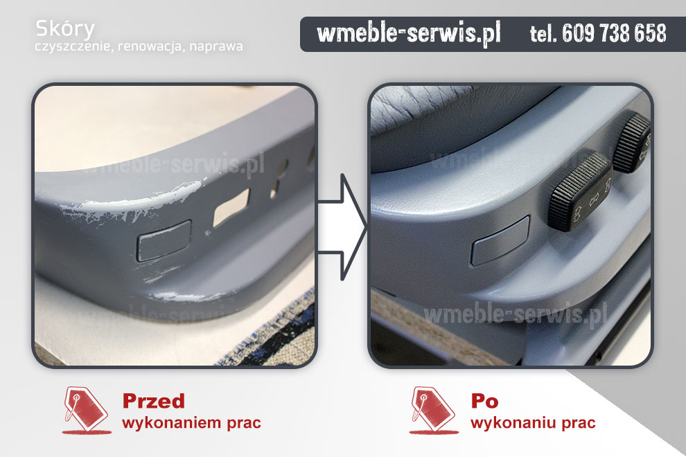 Uszkodzony plastik fotela kierowcy BMW