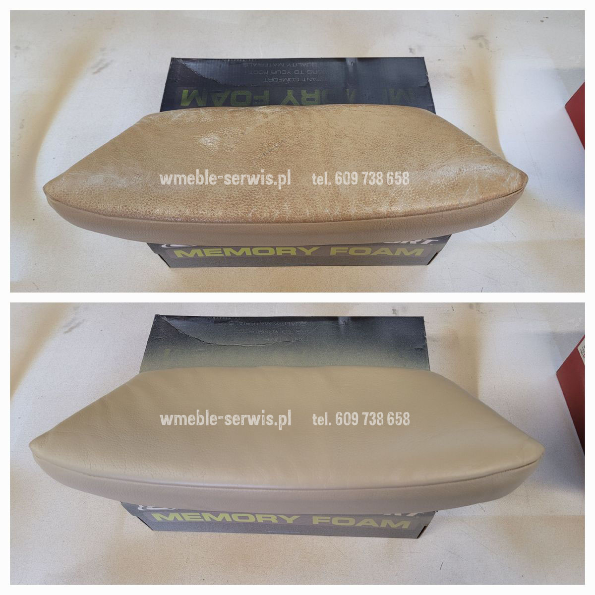 Renowacja powłoki skóry fotela kierowcy