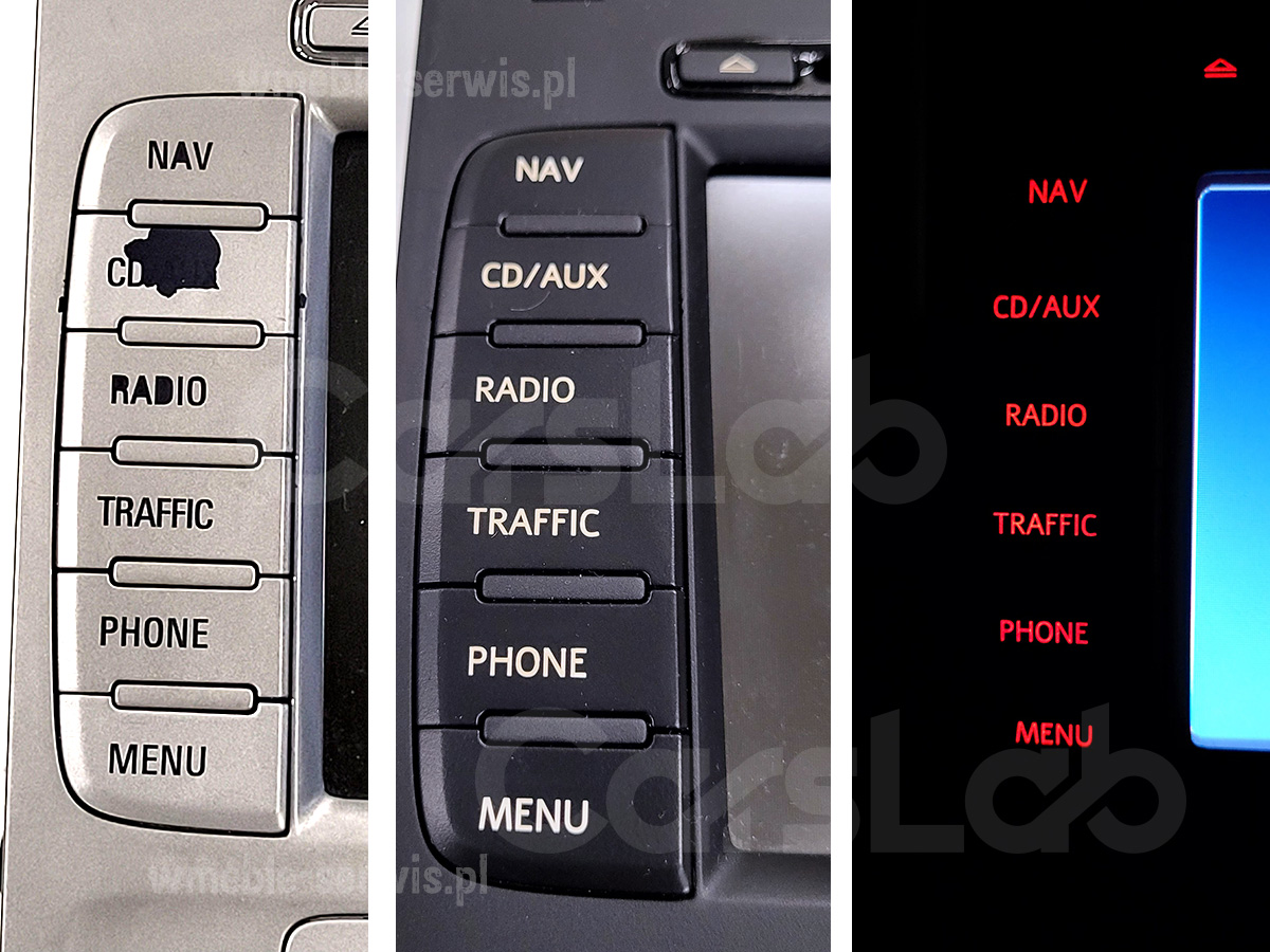 Ford Focus - zmiana koloru radia ze srebrnego na czarny mat i renowacja przycisków